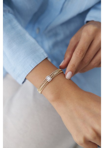 14 Ayar Altın Viyana Baget Bileklik fiyatları