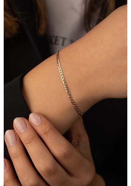 14 Ayar Altın Klasik Gurmet Bileklik