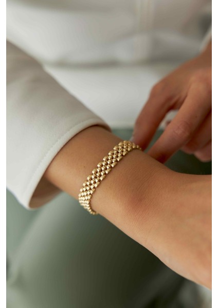 14 Ayar Altın Kordon Bileklik