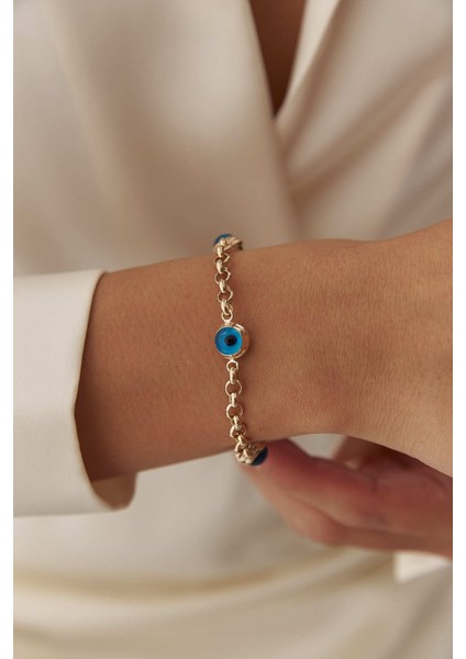 14 Ayar Altın Sosyete Gözü Bileklik modelleri