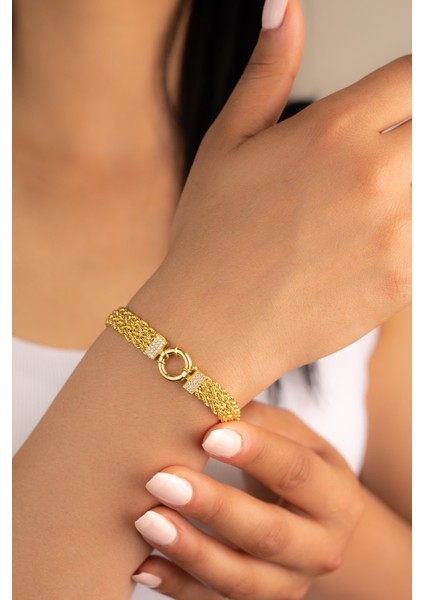 Altın Burgu Bileklik Dört Sıra Zincir