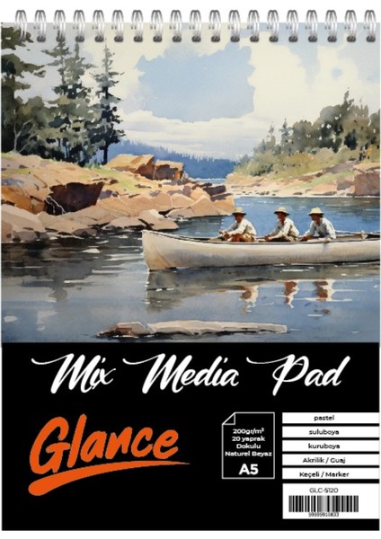 A5 200 gr Spr Mix Media Pad 20 Yp Daler Rowney Aquafine Sulu Boya Seti 12'li Fırça Seti Daler Rowney fiyatları