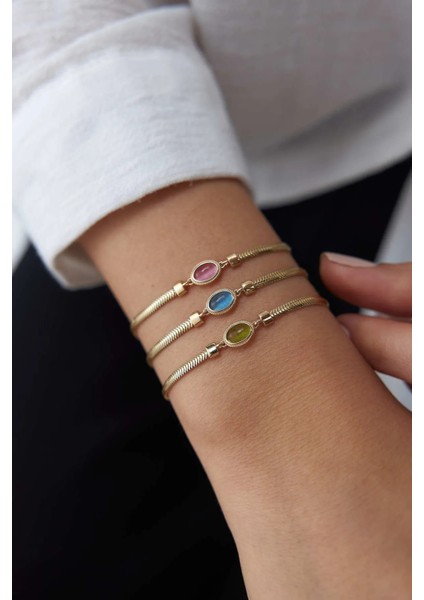 14 Ayar Altın Balık Sırtı Mavi Gözlü Bileklik fiyatları