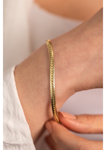 14 Ayar Altın Orta Snake Zincir modelleri