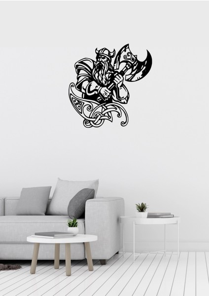 Viking Balta Figürlü Dekoratif Metal Duvar Süsü