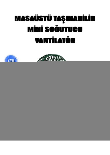 Katlanabilir Şarjlı Mini Fan 3 Kademeli Hız Ayarlı Taşınabilir