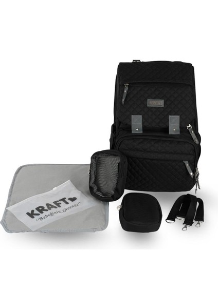 Arya Anne Bebek Bakım Sırt Çantası Siyah