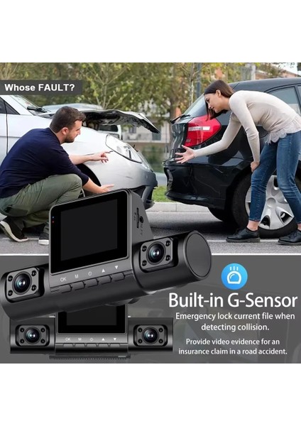 4 Kamera 1080P Hd Araç Içi Kamera Ön Arka Yan Sağ-Sol Açılar Kayıt Cihazı 32GB Hafıza Kartı Takılabilir fırsatları