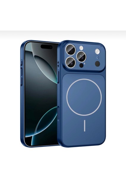 iPhone 15 Pro Uyumlu 17 Pro Max Görünümüne Çeviren Magsafe Özellikli Glass Telefon Kılıfı