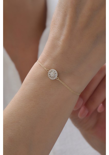 14 Ayar Altın Coronet Bileklik