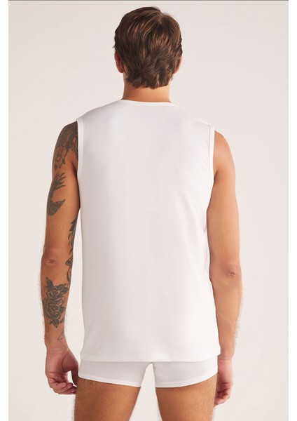 Barny Erkek V Yakalı Sıfır Kol Pamuklu 2'li Atlet Set fiyatları