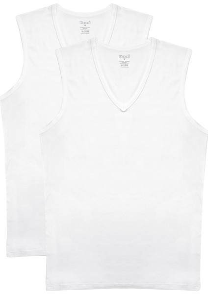 Barny Erkek V Yakalı Sıfır Kol Pamuklu 2'li Atlet Set indirimleri