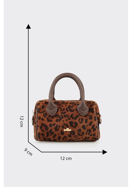 Kahve Hayvan Desenli Kadın Küçük El Çantası indirimleri