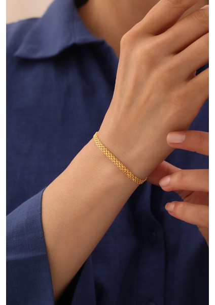 14 Ayar Altın Bismark Bileklik