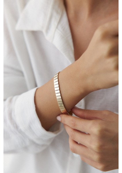 14 Ayar Altın Düz Dikdörtgen Bileklik fiyatları