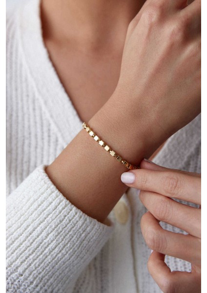 14 Ayar Altın Küp Bileklik