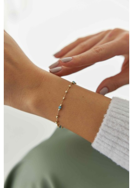 14 Ayar Altın Mineli Dorika Toplu Bileklik modelleri