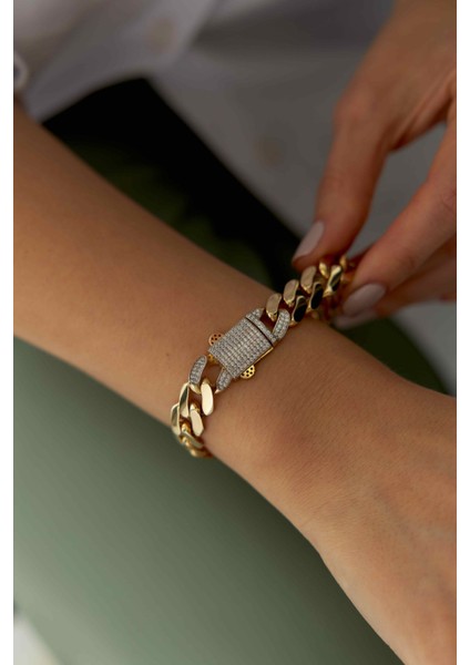 14 Ayar Altın Taşlı Gurmet Bileklik modelleri