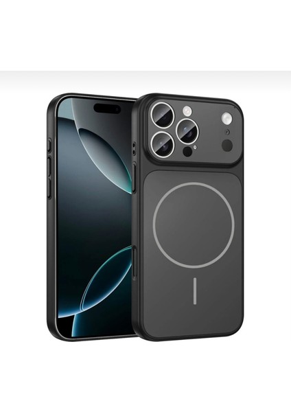 iPhone 16 Pro Max Uyumlu 17 Pro Max Görünümüne Çeviren Magsafe Özellikli Glass Telefon Kılıfı