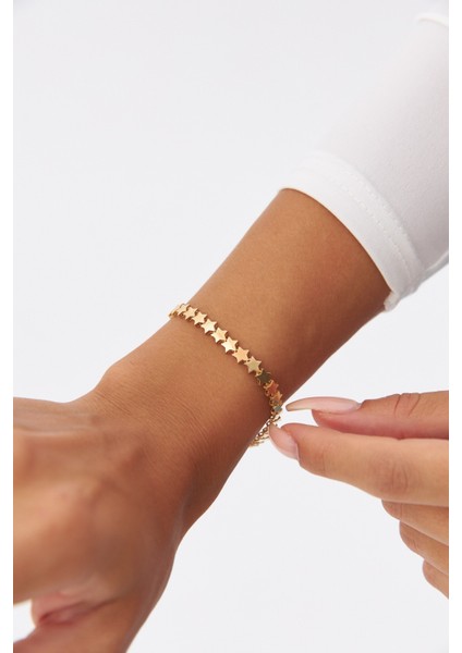 14 Ayar Altın Yıldız Bileklik fırsatları