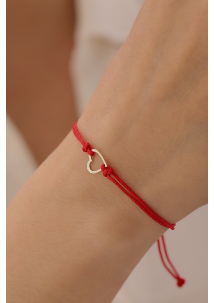 14 Ayar Altın Ipli Kalp Bileklik