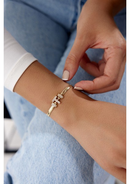 14 Ayar Altın Balık Sırtı Harf Bileklik fiyatları