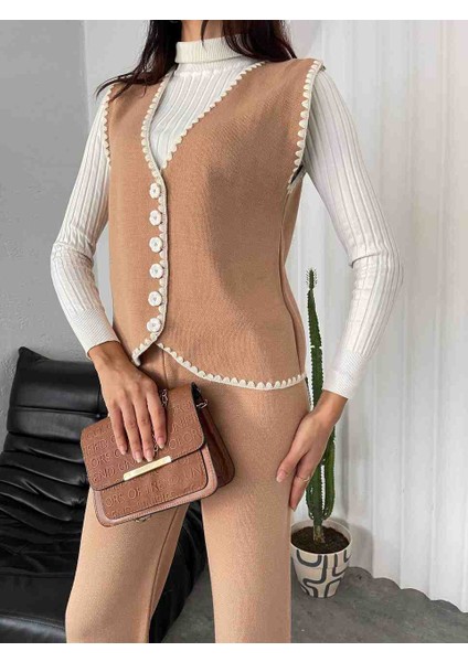 Yelek Pantolon Triko Takım