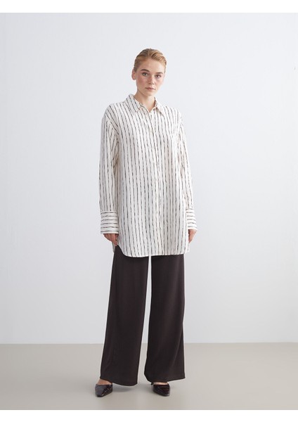 Yeni Sezon Çizgili Kadın Gömlek Tunik modelleri