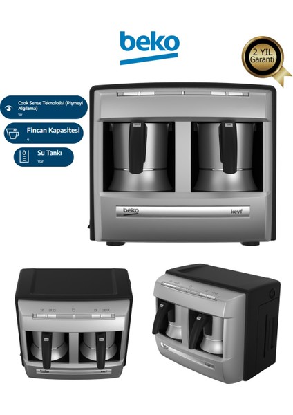 Spinjet Karıştırma Teknolojisi Modern Gümüş Renk & Alüminyum Cezve Malzemesi 70.yıl Türk Kahve Makinesi-Hediyeli