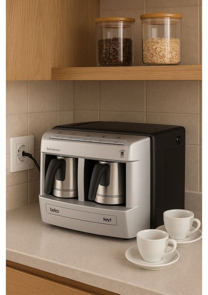 Spinjet Karıştırma Teknolojisi Modern Gümüş Renk & Alüminyum Cezve Malzemesi 70.yıl Türk Kahve Makinesi-Hediyeli fiyatları