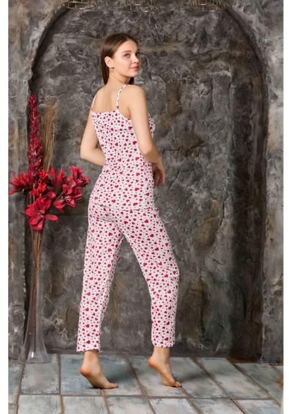 Askılı Uzun Paça Kalpli Pijama Tkm fiyatları