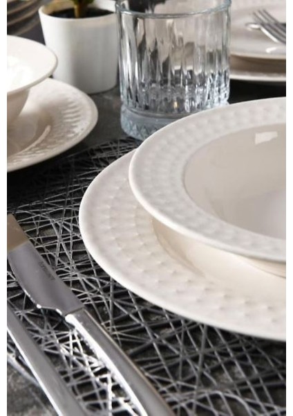 Inci 6 Adet Yemek Tabağı Dekorsuz