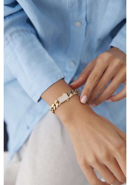 14 Ayar Altın Köşeli Gurmet Bileklik fiyatları