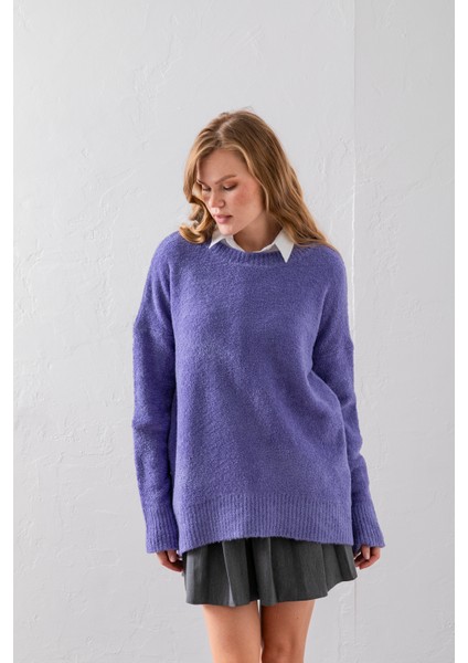 Bisiklet Yaka Oversize Buklet Triko Kazak - Rahat ve Şık | Kaliteli Triko | Trend Kazak modelleri