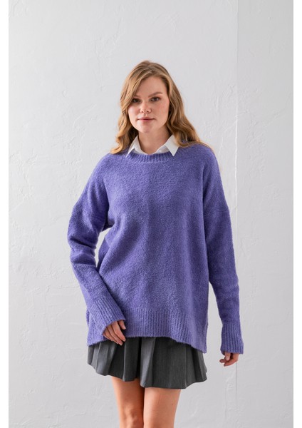 Bisiklet Yaka Oversize Buklet Triko Kazak - Rahat ve Şık | Kaliteli Triko | Trend Kazak fırsatları