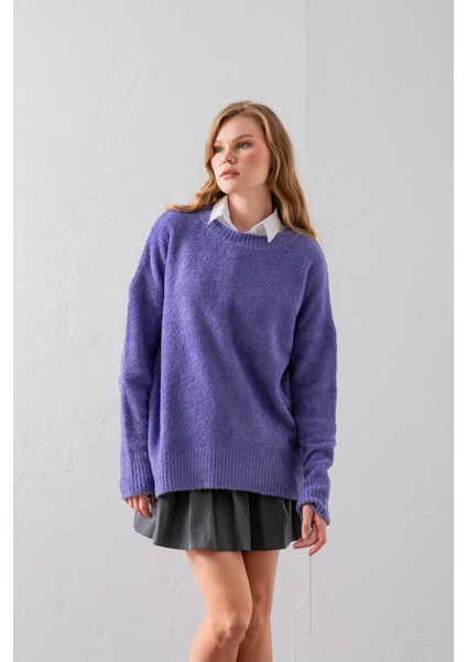 Bisiklet Yaka Oversize Buklet Triko Kazak - Rahat ve Şık | Kaliteli Triko | Trend Kazak