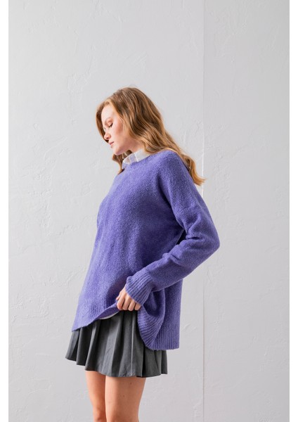 Bisiklet Yaka Oversize Buklet Triko Kazak - Rahat ve Şık | Kaliteli Triko | Trend Kazak