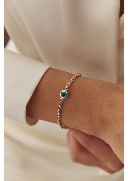 14 Ayar Altın Sosyete Gözü Bileklik