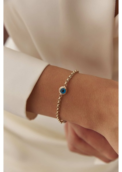 14 Ayar Altın Sosyete Gözü Bileklik modelleri