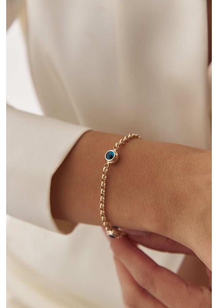 14 Ayar Altın Sosyete Gözü Bileklik fırsatları