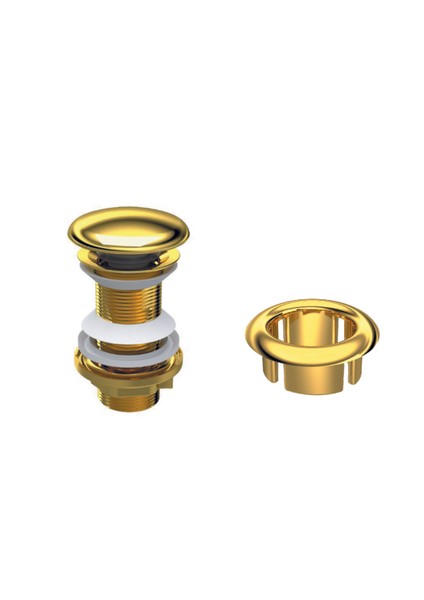 Seramik Başlıklı Altın Basmalı Sifon ve Su Taşma Yüzüğü