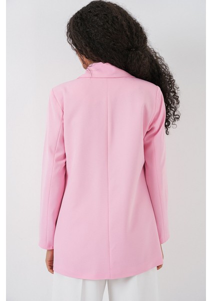 Kadın Bdart Kruvaze Yaka Düğme Detaylı Blazer Toz Pembe indirimleri