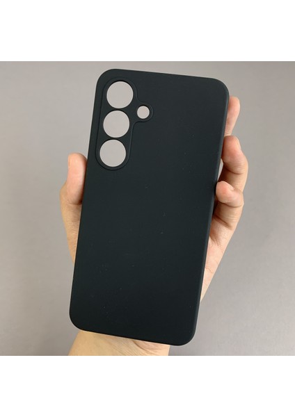 Samsung S25 Uyumlu Siyah Silikon Esnek Kamera Korumalı Kılıf