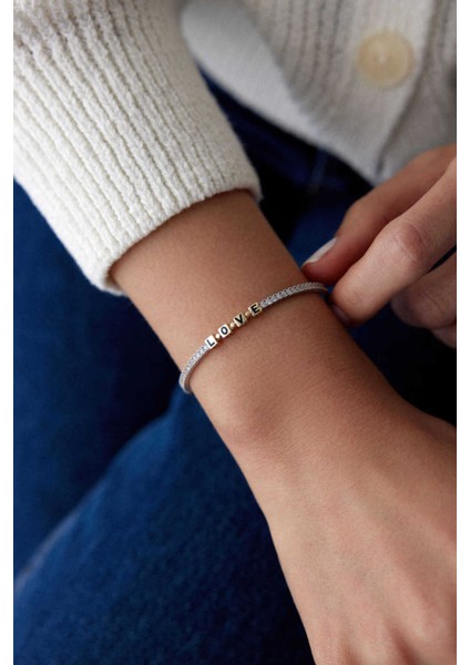 14 Ayar Altın Su Yolu Love Bileklik