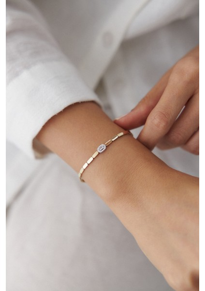 14 Ayar Altın Külçe Baget Bileklik