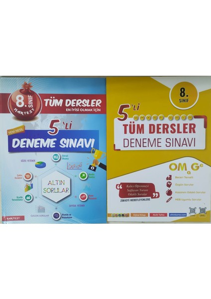 Nartest Yayınevi 8. Sınıf Omage Motivasyon Tüm Dersler 5 Li Deneme+ Yeni Nesil Tüm Dersler 5 Li Deneme