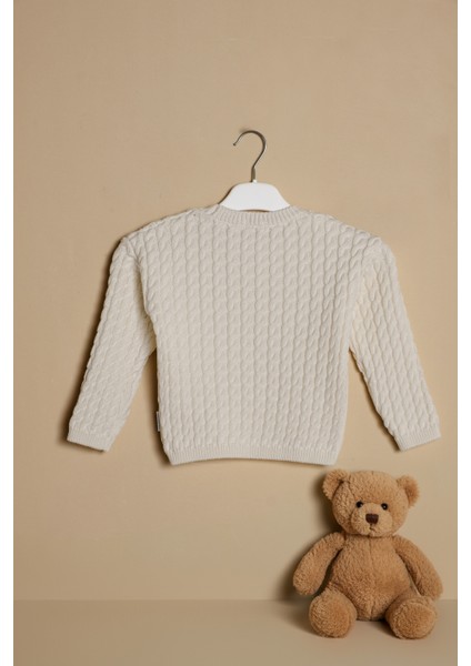% 100 Pamuk Çocuk Triko- Örme Kazak Ekru Renk Ekstra Yumuşak ve Rahat modelleri