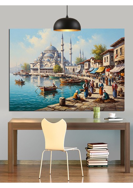 Istanbul Sahil Camii Manzarası Dekoratif Kanvas - Mdf Ahşap Tablo fiyatları