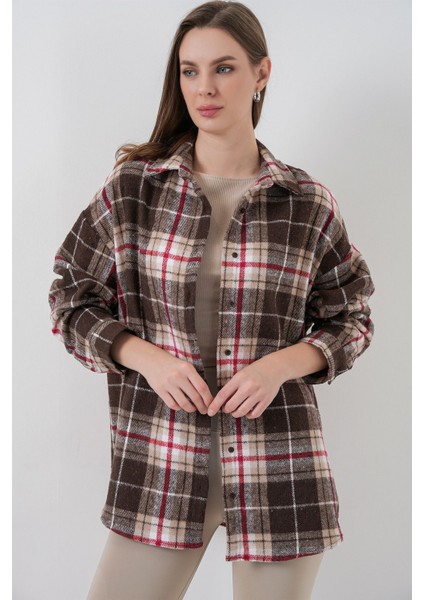 Kadın Bdart Regular Fit Oduncu Gömlek Bej Doğal modelleri