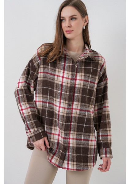 Kadın Bdart Regular Fit Oduncu Gömlek Bej Doğal fırsatları